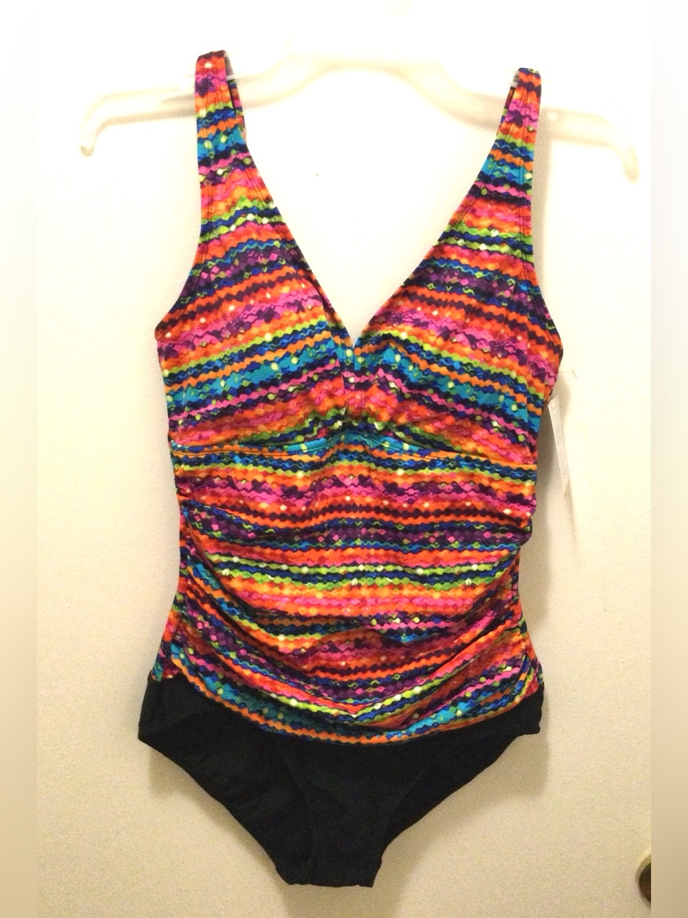 croft & barrow Neon Multi-Stripe One-Piece Swimsuit